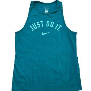 Nike Women's Tank Top Blue S Dri Fit The Nike Tee Just Do It Workout Tank Yoga